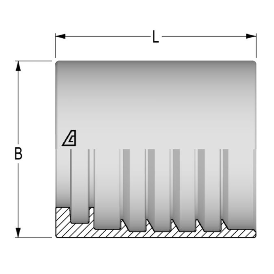 AF2-06 : Alfagomma Non-Skive Steel Ferrule, 3/8 (-06)