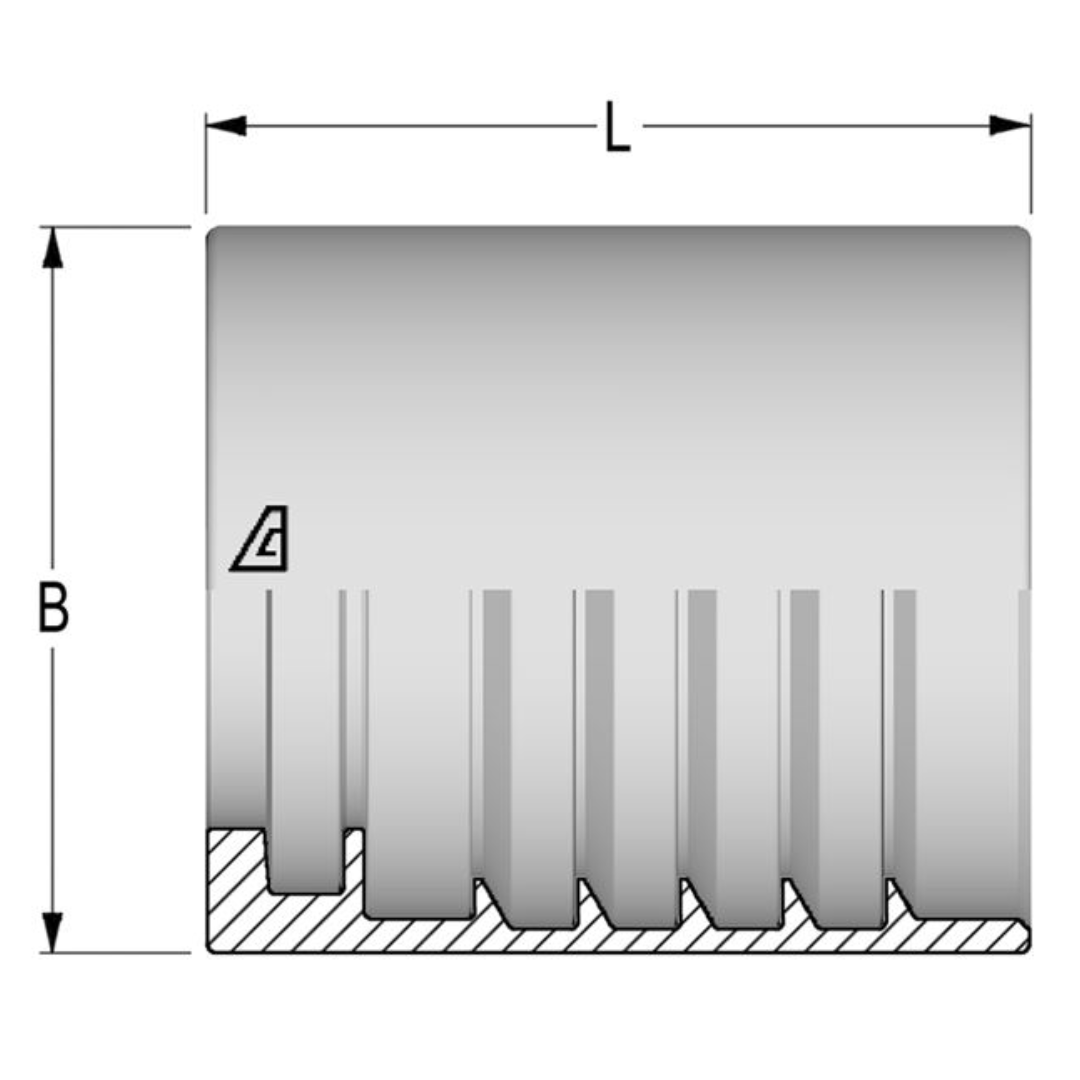 AF4-08 : Alfagomma Non-Skive Steel Ferrule, 1/2 (-08)