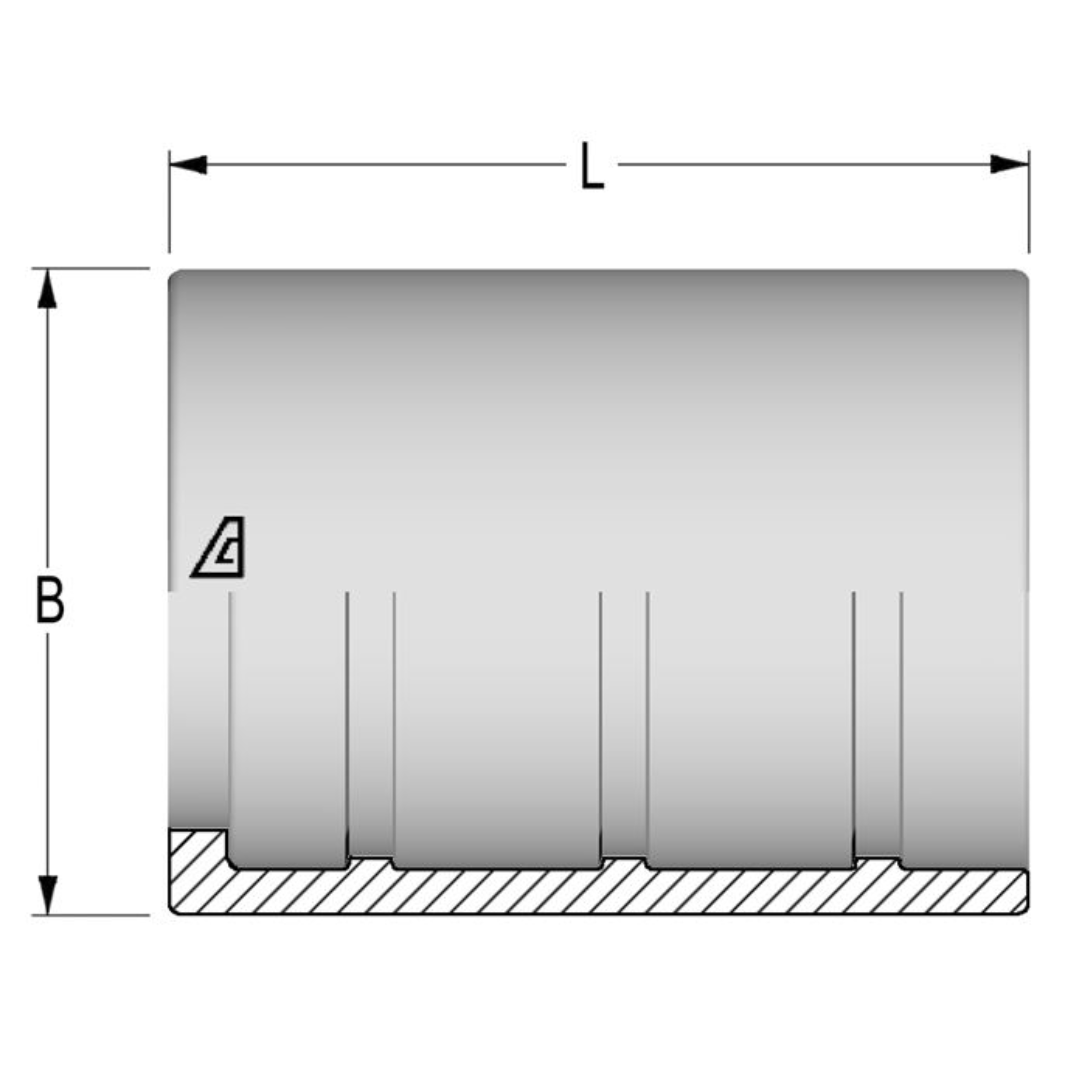 AFX-08 : Alfagomma Non-Skive Stainless Ferrule, 1/2 (-08)