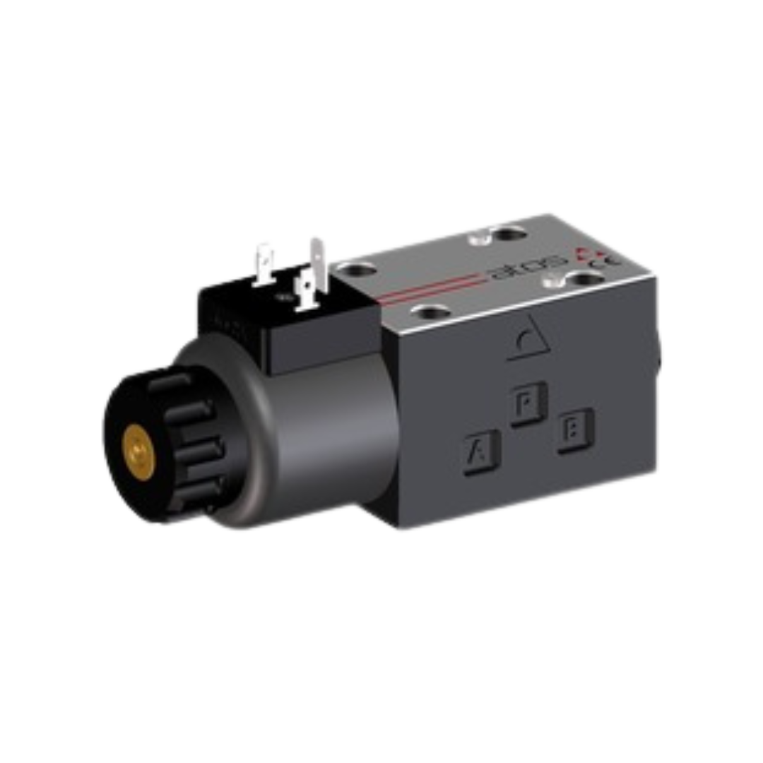 DHL-0751/2-X 110/50/60AC : Atos DHL Light Duty Directional Valve, 2-Position, 4-Way, 5075, D03 (NG6), P to A, B to T in Neutral, 110 VAC, DIN Plug