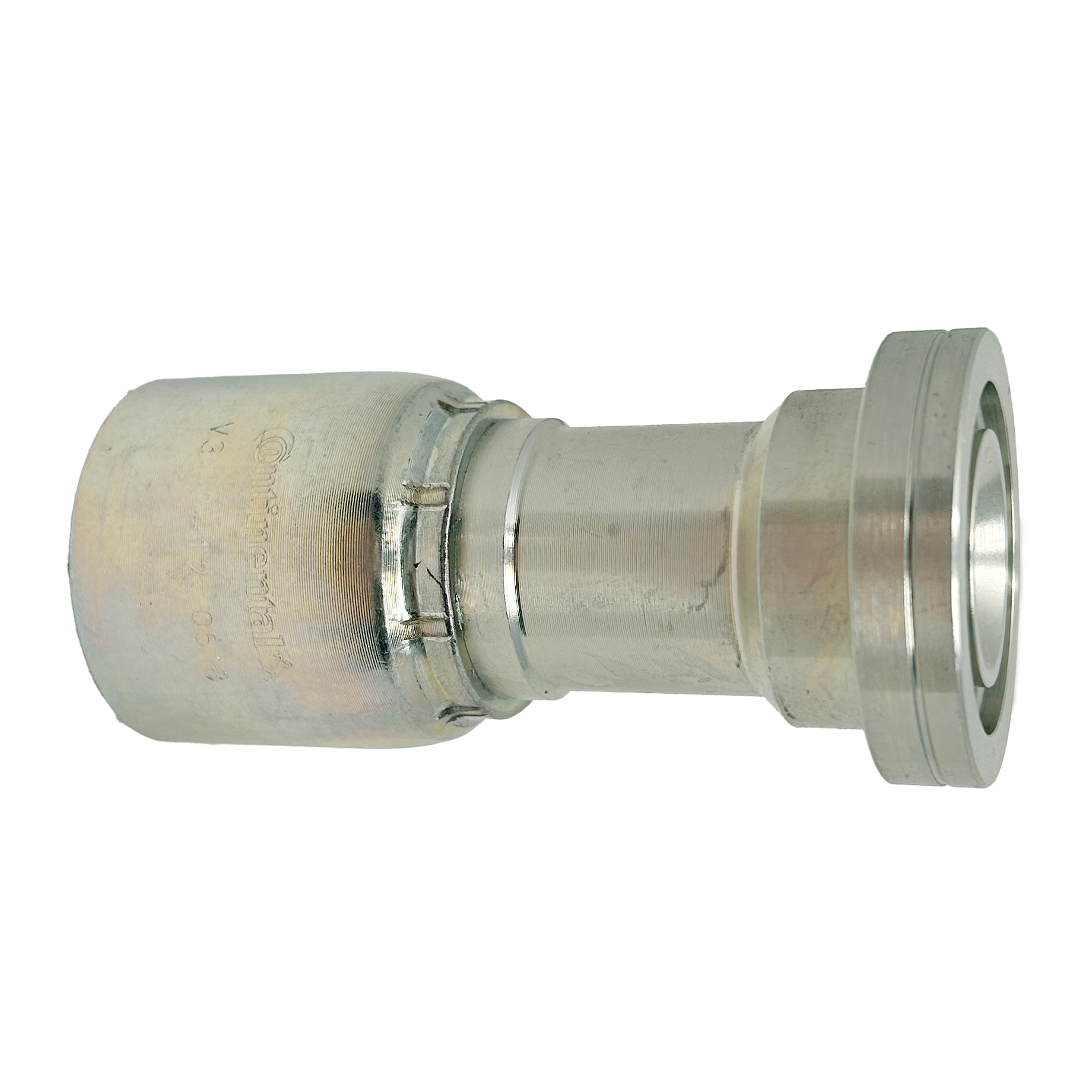 B2-FH-1212: Continental Hose Fitting, 0.75 (3/4") Hose ID x 0.75 (3/4") Code 62, Straight Connection