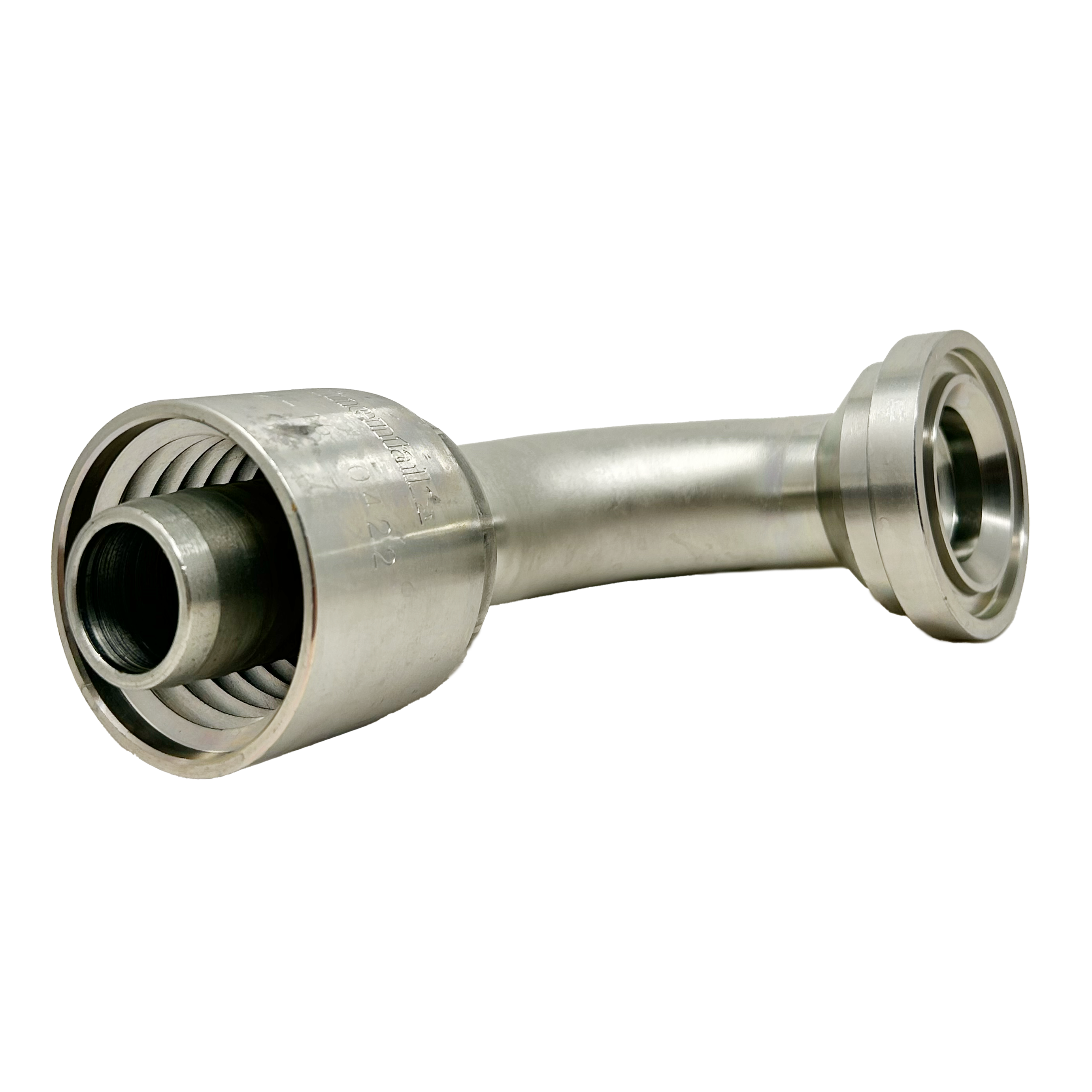 B2-FL90-2024: Continental Hose Fitting, 1.25 (1-1/4") Hose ID x 1.5 (1-1/2") Code 61, 90-Degree Connection