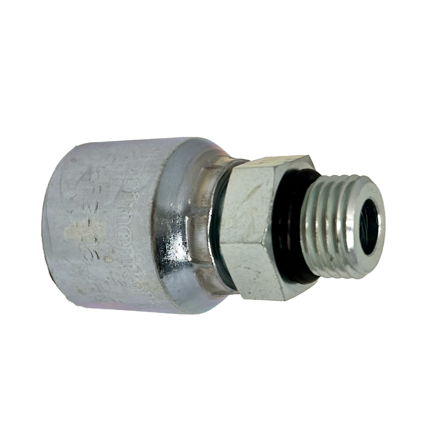 B2-OBM-0606: Continental Hose Fitting, 0.375 (3/8") Hose ID x 9/16-18 Male ORB, Straight Rigid Connection