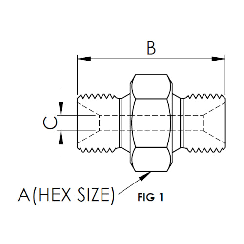 X4B04B30 : OneXtreme Adapter, 0.25 (1/4") Male BSP x 0.25 (1/4") Male BSP, 30,000psi