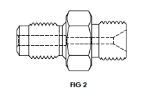 X4BEXT09TM30 : OneXtreme Adapter, 0.25 (1/4") Male BSP x 0.5625 (9/16") Male Type-M, 30,000psi