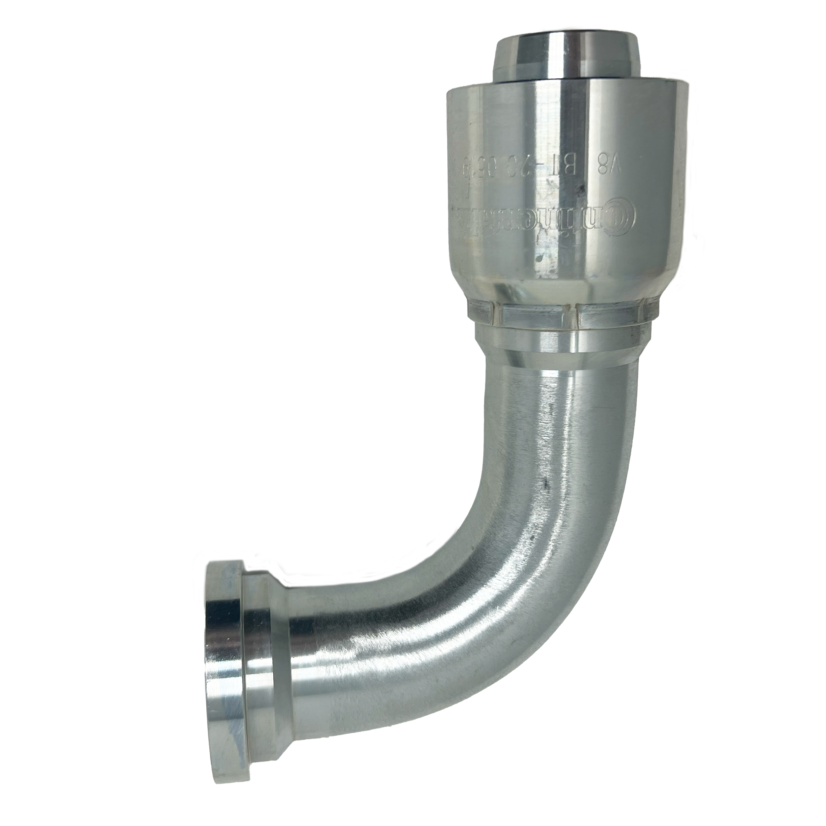 BT-FL90-2020 : Continental Hose Fitting, 1.25 (1-1/4") Hose ID, 1.25 Code 61, 90-Degree Connection