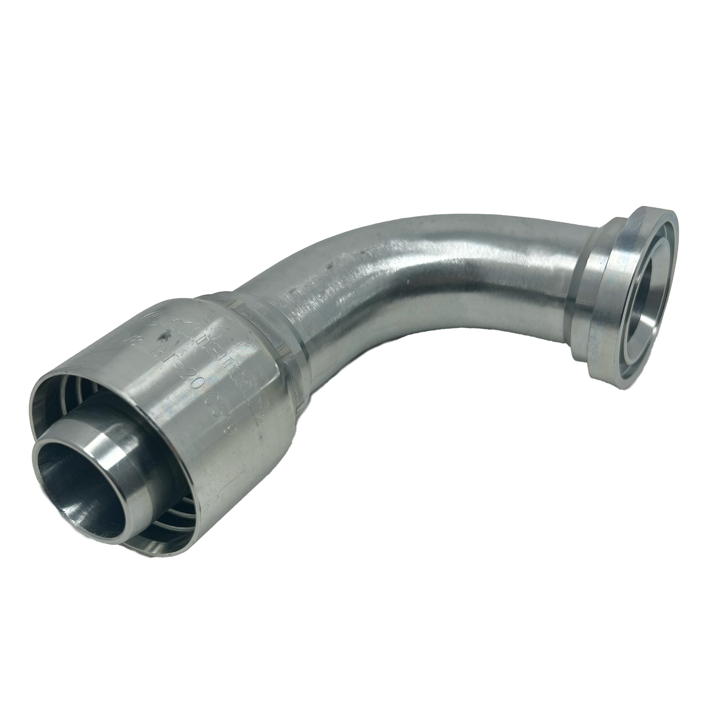 BT-FL90-2020 : Continental Hose Fitting, 1.25 (1-1/4") Hose ID, 1.25 Code 61, 90-Degree Connection