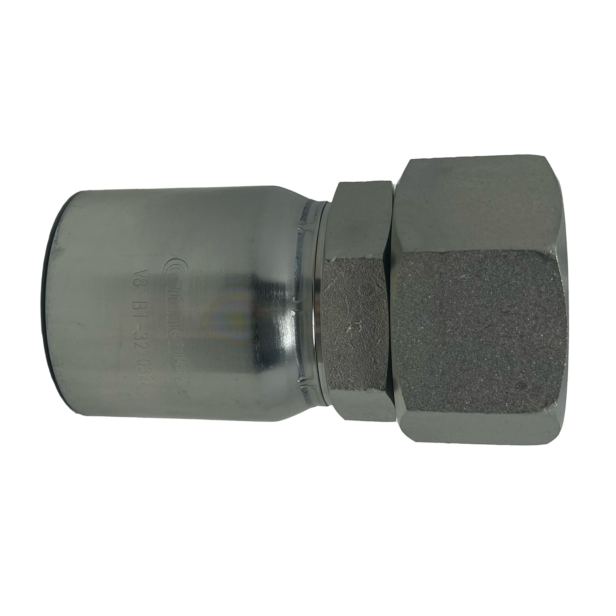 BT-JCFX-3232 : Continental Hose Fitting, 2 Hose ID, 2-1/2-12 Female JIC, Straight, Swivel Connection