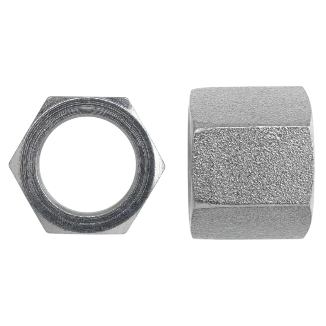 C0318-04 : OneHydraulics Steel Compression Nuts, 7/16-20 (-04) Flareless Bite Type Tube Compression