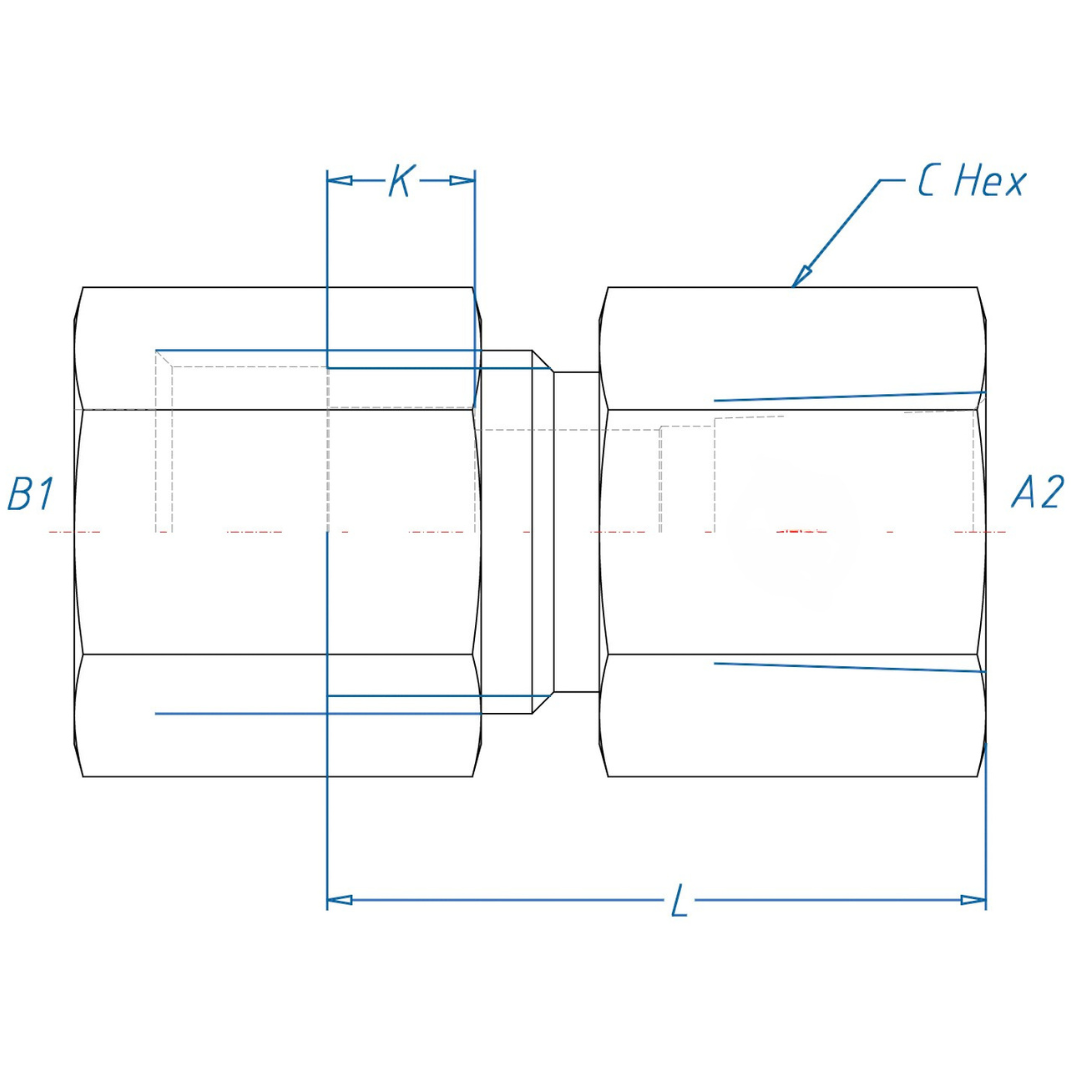 C2405-04-02 : OneHydraulics Straight Steel Adapter, 7/16-20 (-04) Flareless Bite Type Tube Compression x 1/8-27 (-02) Female NPT