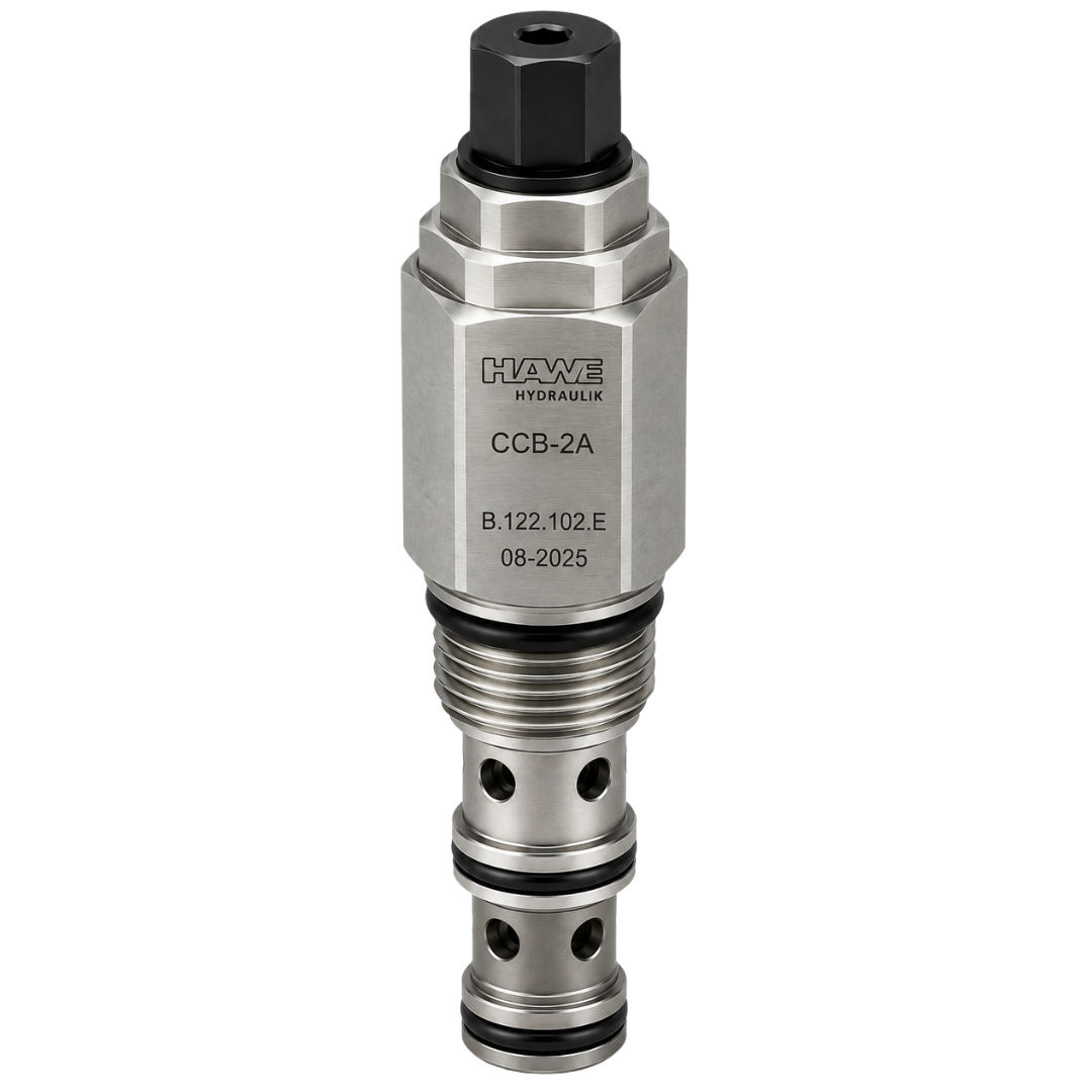 CCB-2A-33-H-L : Hawe Hydraulik Counterbalance Valve, without pilot assist, 3:1 Pilot Ratio, T-2A Cavity, 31.7GPM, 1015-4060psi (3045psi Standard), 25psi Cracking, Leakproof hex socket screw (similar to Sun CBEA-LHN)