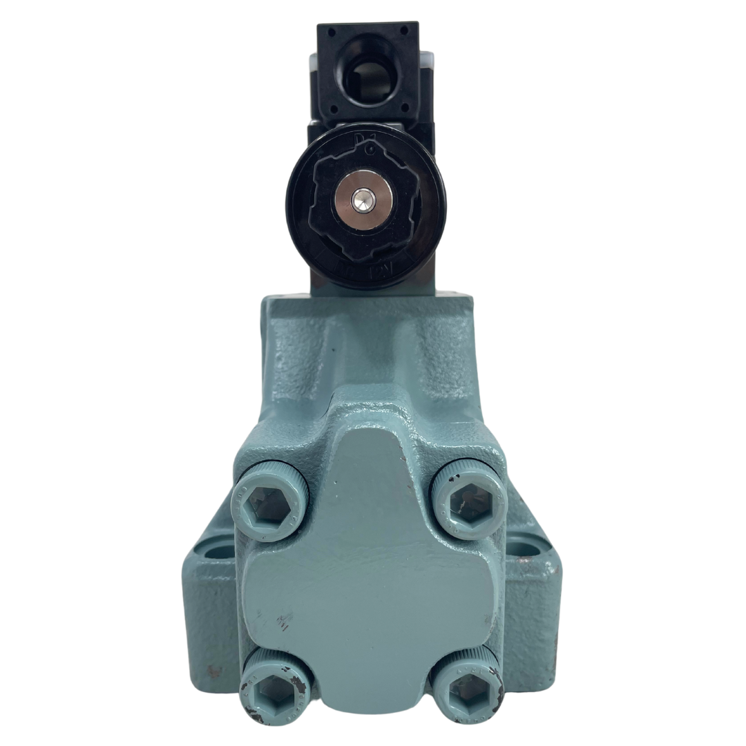 DSS-G06-C7Y-R-D1-E22-FIRE : FIRE SALE NACHI Pilot Operated Directional Valve, D08, 12VDC Terminal Box, P to T in Center Position - ALL SALES FINAL