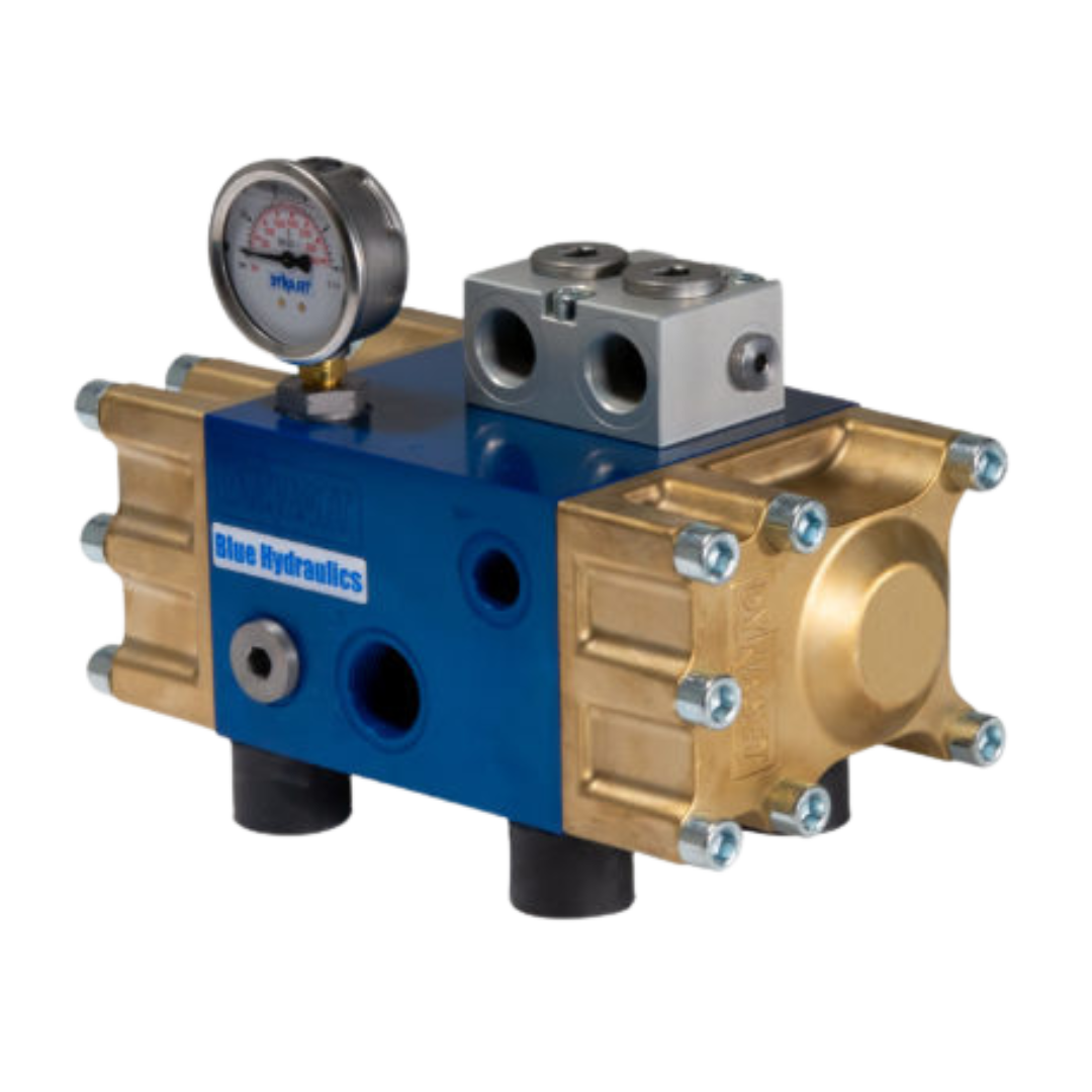 HPW 220 / 50 - 70 - PA : Dynaset Hydraulically Driven High Pressure Water Pump,  13.2 GPM at 3200psi Water Power Output, with Water pressure unloader valve & pressure gauge