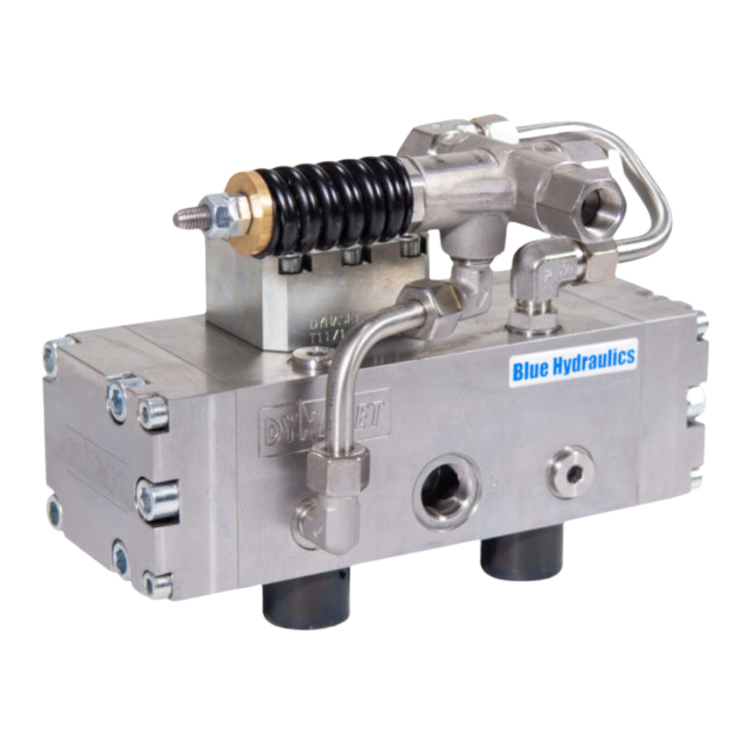 HPW 520 / 30 - 85 - PA : Dynaset Hydraulically Driven High Pressure Water Pump, 7.9 GPM at 7500psi Water Power Output, with Water pressure unloader valve
