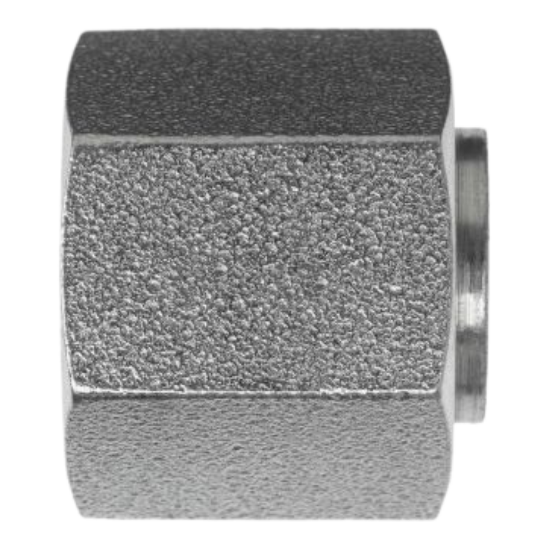 FS0304-C-04 : OneHydraulics Steel Cap Assembly Insert, 1/4" (-04) Tube OD