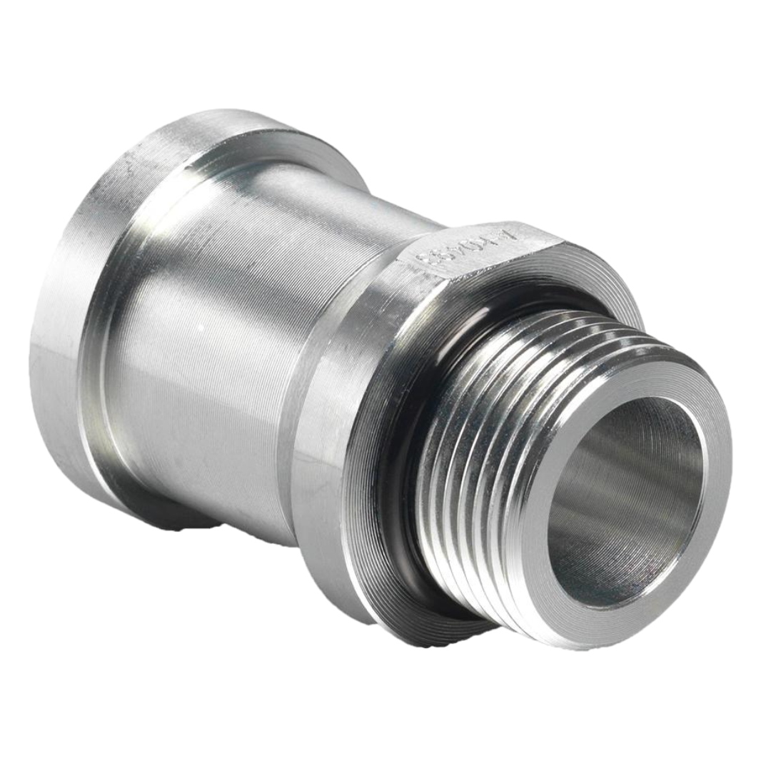 602-16-20 : AFP Split Flange Head Adapters, Steel, Straight, 1" Male SAE Side 1, 1.25 (1-1/4") C62 Side 2, 6000psi Rated