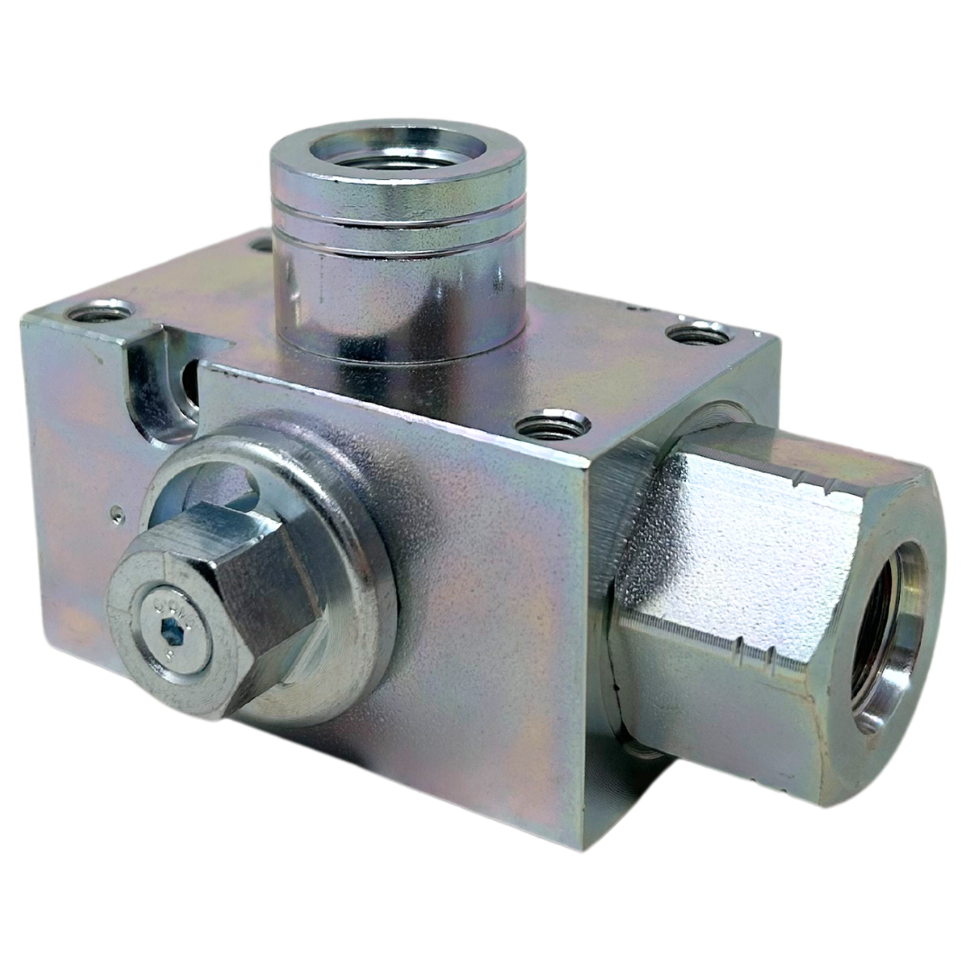 GV3L N1/2 DN13 1111AE PN500 : Gemels 3-Way Excavator Ball Valve, 1/2 NPT, 7250psi rated, Carbon Steel