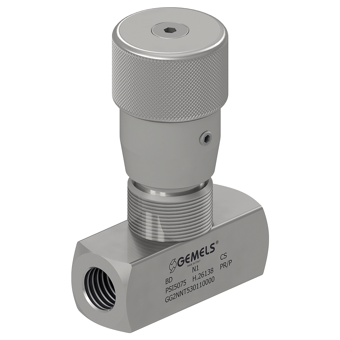 BD N1 1/2 PN350 CS : Gemels Needle Valve, 1.5 NPT, 5075psi rated, Carbon Steel