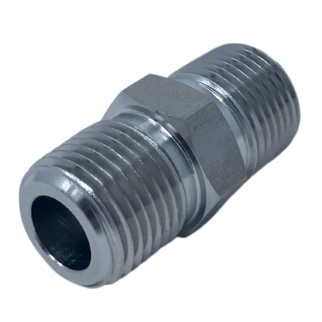 IHN-6N : Superlok Straight Stainless Instrumentation Hex Nipple, 3/8-18 (-06) Male NPT, 7800psi