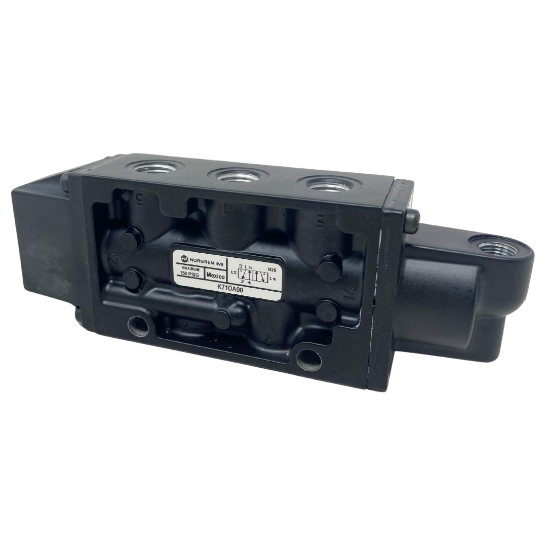 K71DA00KS6KA2 : Norgren Nugget 200 Series Two-Position, Five-Way Air Actuated, Spring Return, 1/4 inch NPT ported valve