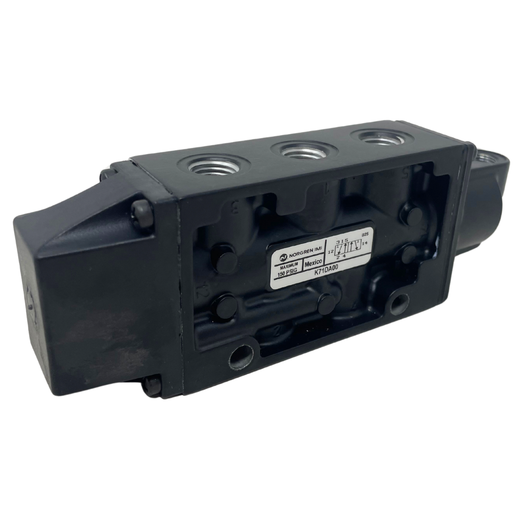 K71DA00KS6KA2 : Norgren Nugget 200 Series Two-Position, Five-Way Air Actuated, Spring Return, 1/4 inch NPT ported valve