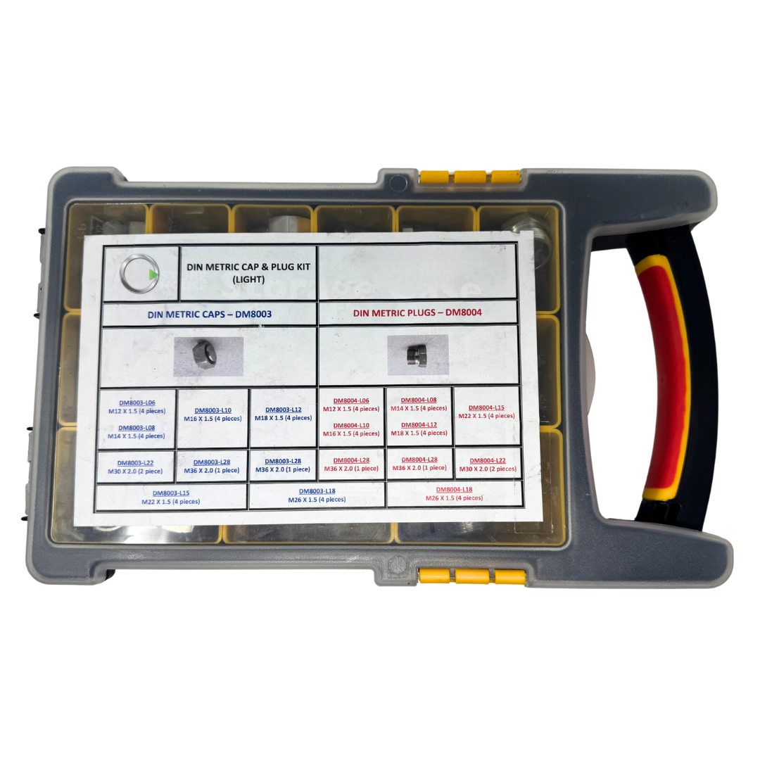 KIT-DIN-L : OneHydraulics DIN Metric Cap & Plug Kit - Light