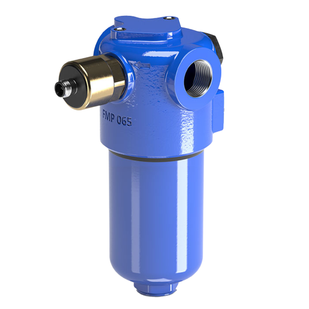 FMP065-2-B-A-G6-A25-N-P01 : MP Filtri High Pressure In-Line Filter, 4641psi, #12 SAE (3/4"), 25 Micron, Indicator Sold Separately, With Bypass Valve