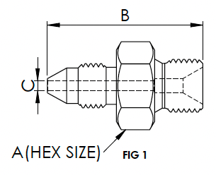 X9M08B20 : OneXtreme Adapter, 0.5625 (9/16") Male MP x 0.5 (1/2") Male BSP, 20,000psi
