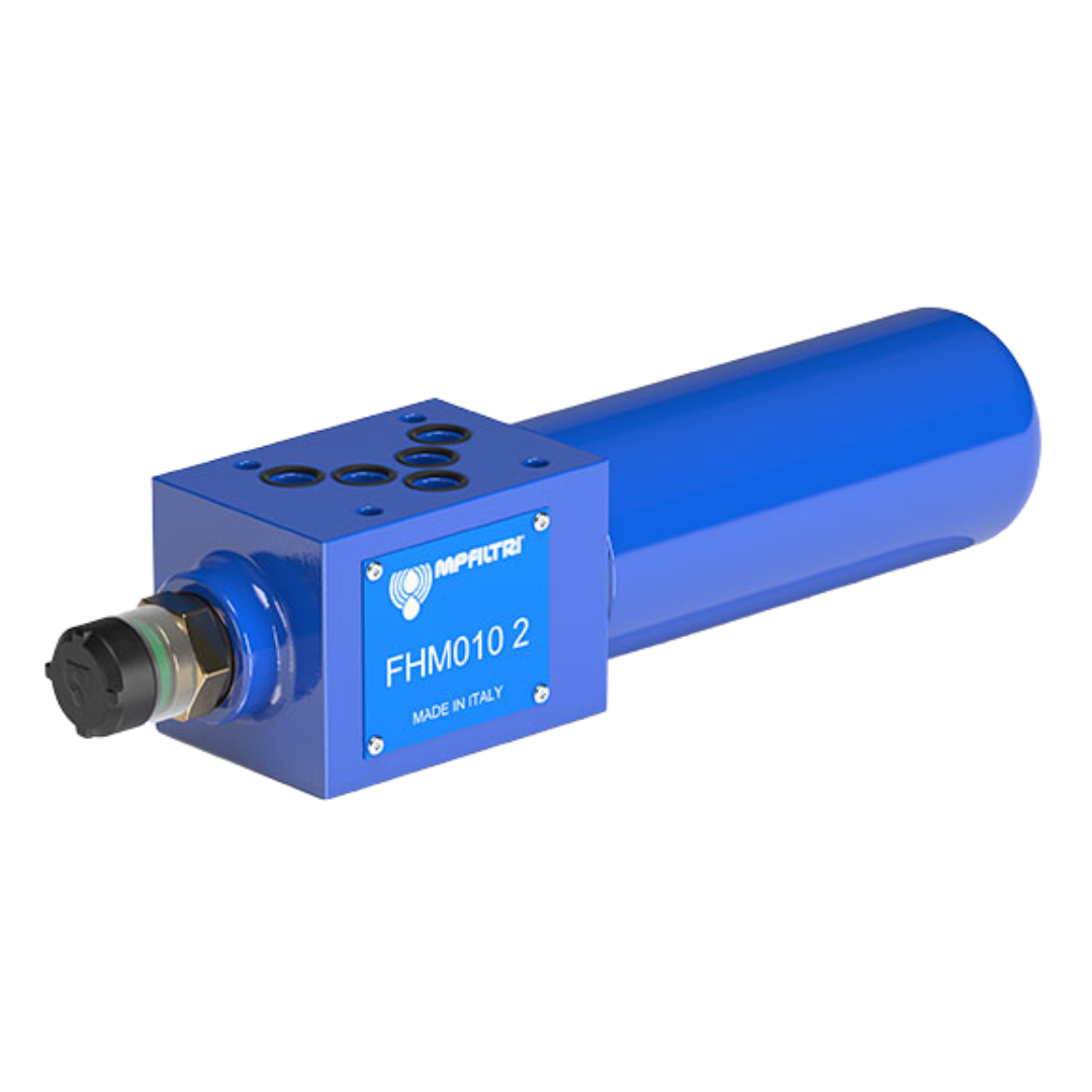 FHM010-2-S-A-G1-A25-N-P01 : MP Filtri Manifold Mount Filter, 4640psi, D05 (NG10) Mount, Housing Side A, 25 Micron, No Indicator, With Bypass