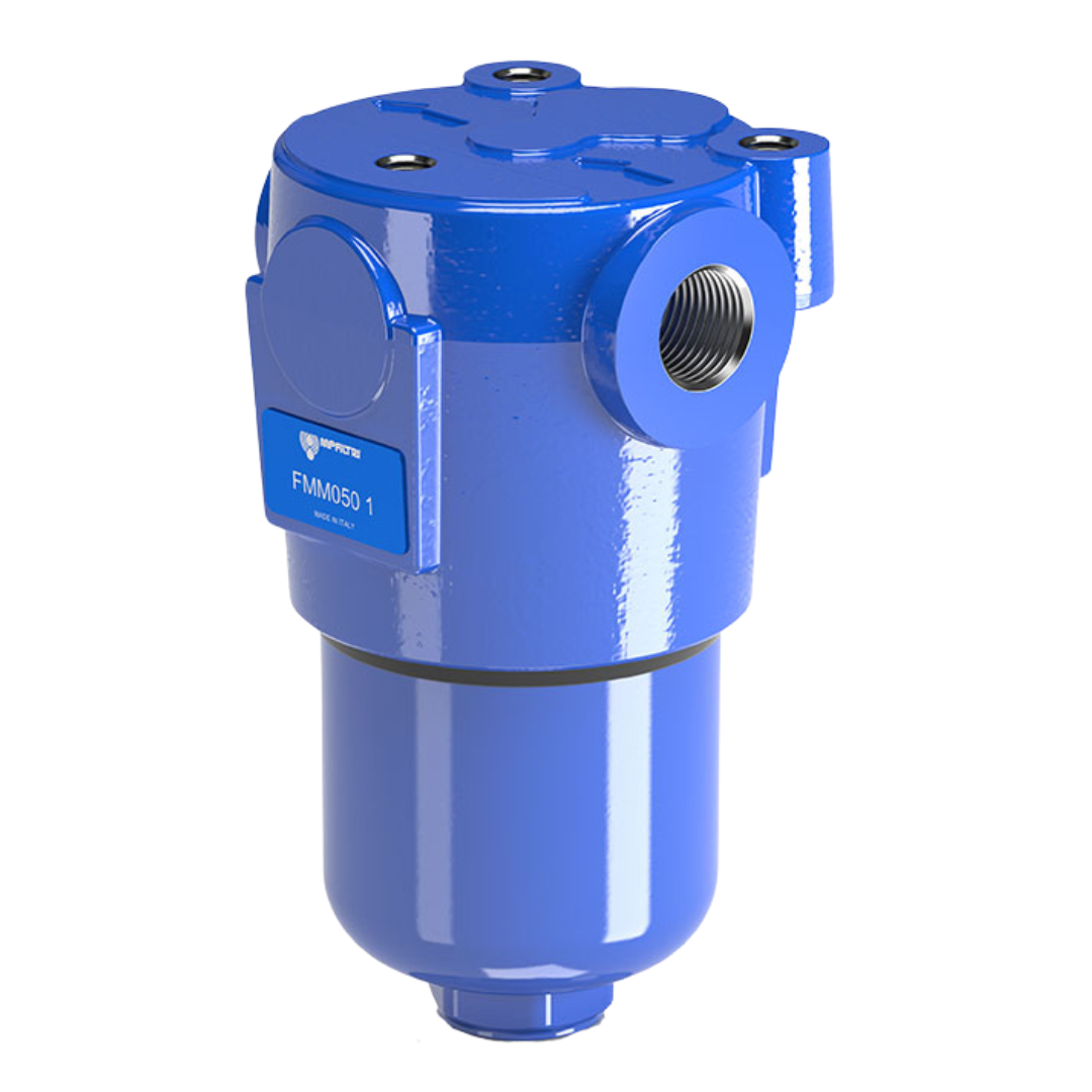 FMM050-1-B-A-F-A10-N-P01 : MP Filtri High Pressure In-Line Filter, 6090psi, 3/4" NPT, 10 Micron, Without Visual Indicator, With Bypass Valve