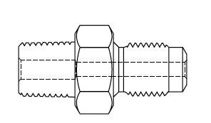 X4N04BEXT15 : OneXtreme Adapter, 0.25 (1/4") Male NPT x 0.25 (1/4") Male BSP, 15,000psi