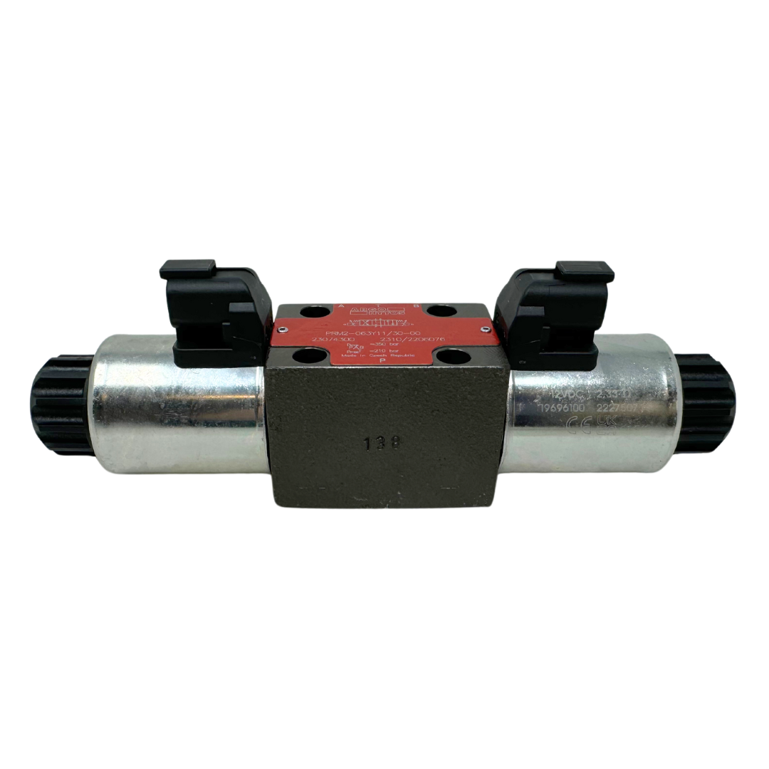 PRM2-063Y11/15-24E12A : Argo Hytos D03 Proportional Directional Valve, 4GPM Nominal Flow, 5100psi, 3P4W, 24VDC Deutsch Coils, Motor Spool, No Onboard Electronics