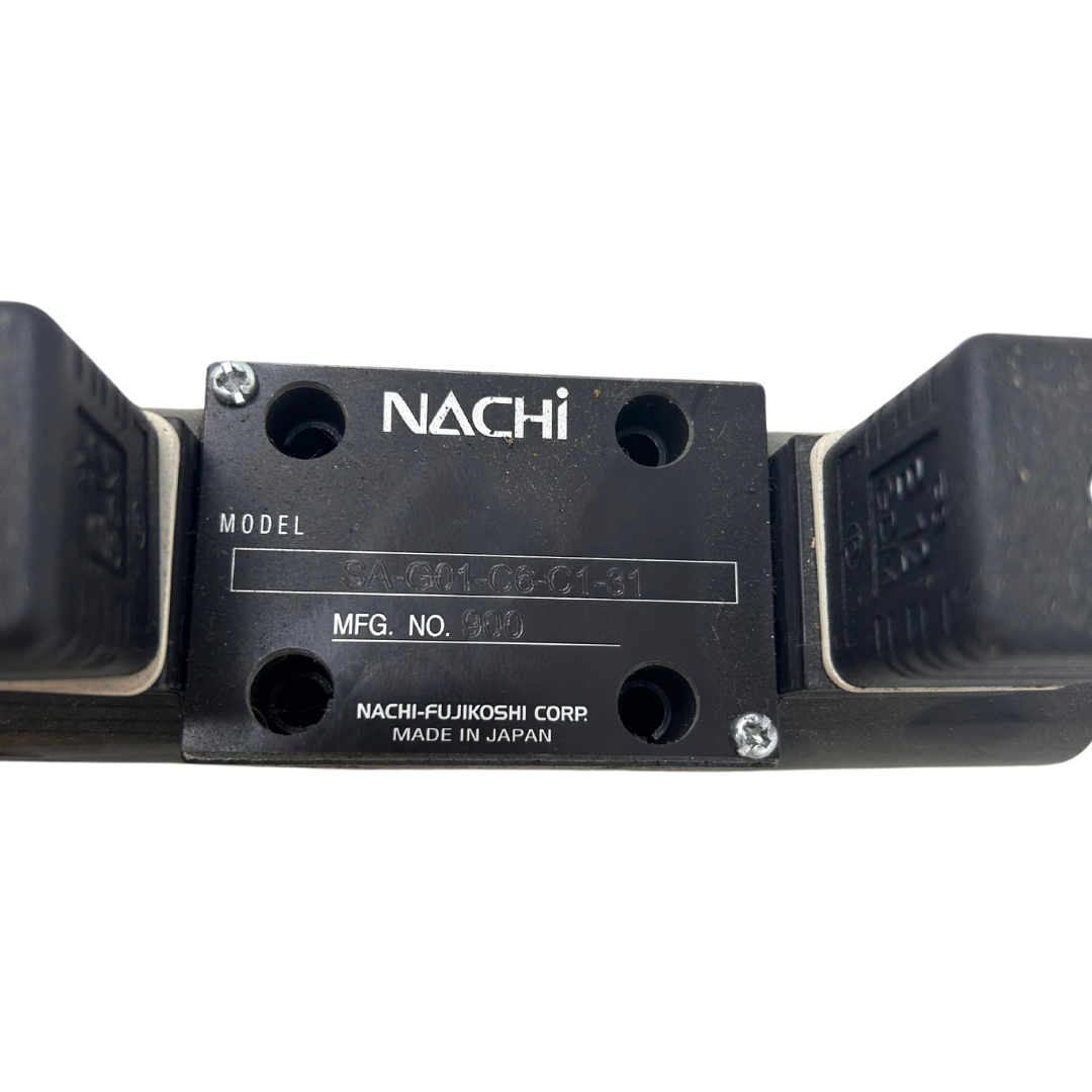 SA-G01-C6-C1-31-FIRE : FIRE SALE Nachi Solenoid Valve, 3-Position, 4-Way, D03 Directional Valve, 17.1GPM, 5075psi, Motor Spool, 100 VAC, DIN Co - ALL SALES FINAL