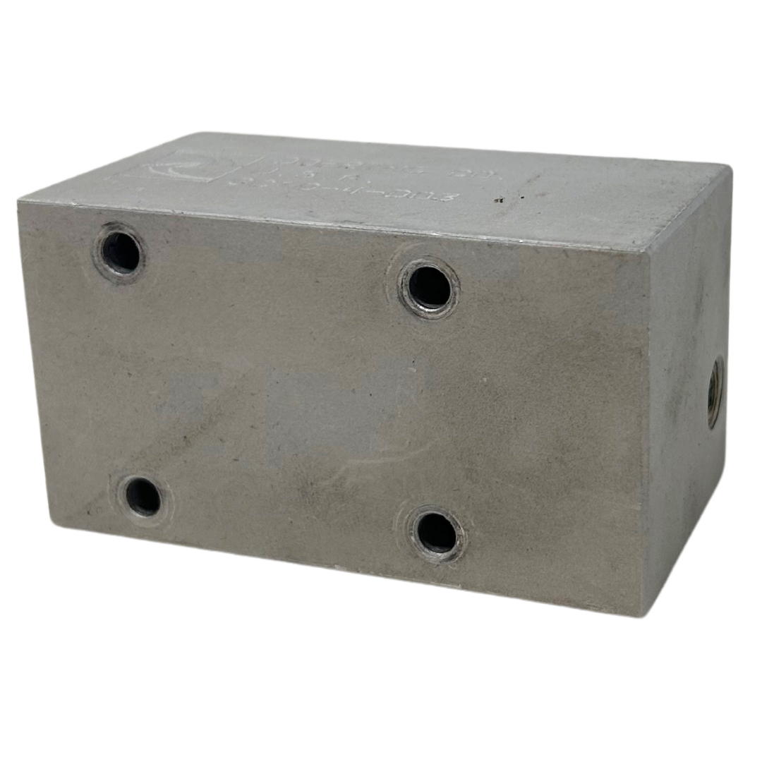 SC10-4-D03-FIRE : FIRE SALE Doering, Housing, Aluminum materia, adapts cartridge valve to D03 mounting, C8544 (10-4) valve cavity and D03 mount - ALL SALES FINAL