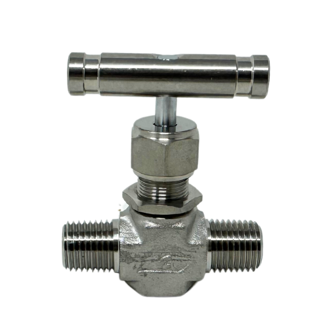 SINV1-M-2N-A-RS : Superlok Integral Bonnet Needle Valve, 1/8" MNPT, Angle Pattern, Regulating Stem, 5000psi