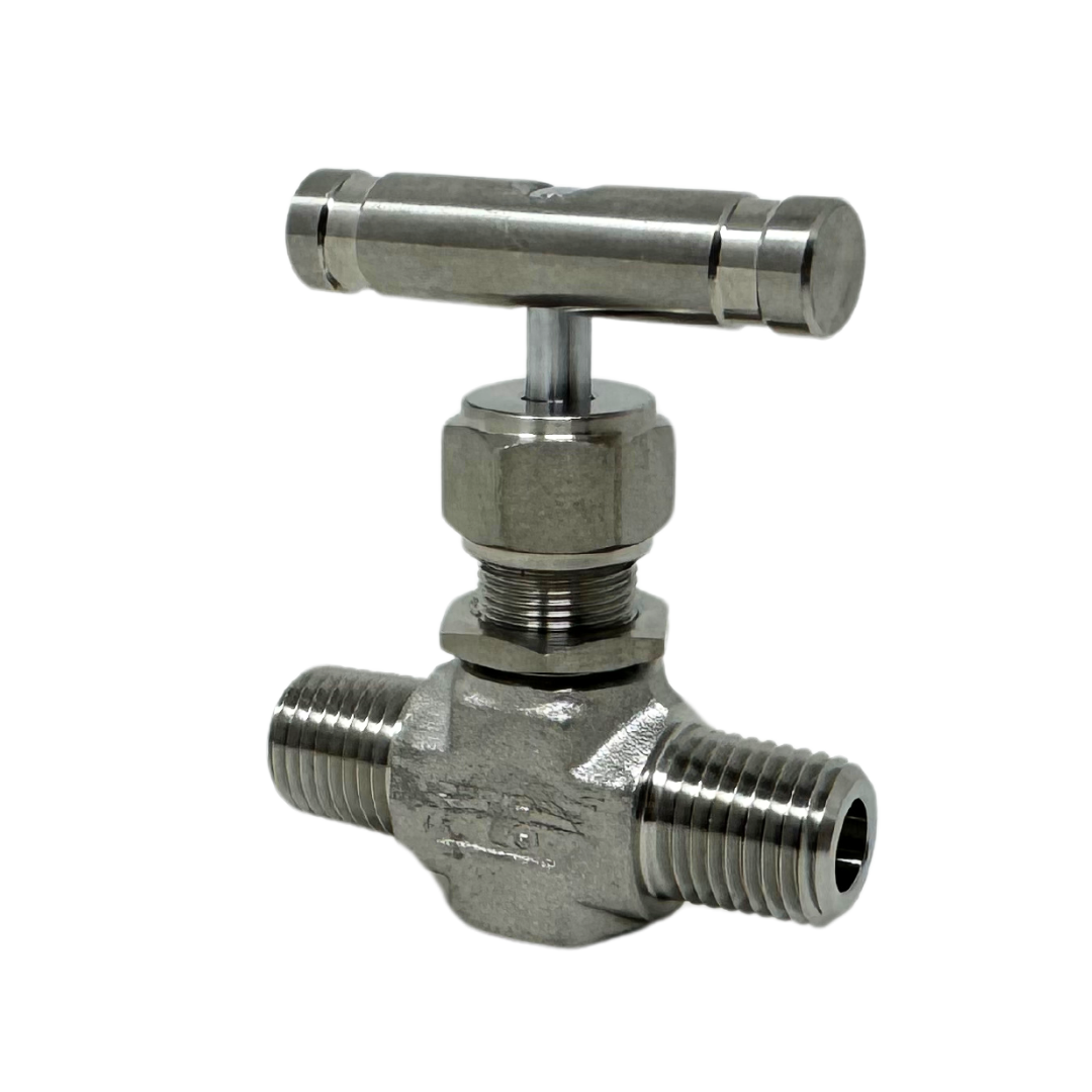 SINV2-M-4N-RS : Superlok Integral Bonnet Needle Valve, 1/4" MNPT, Bar Handle, Regulating Stem, 5000psi
