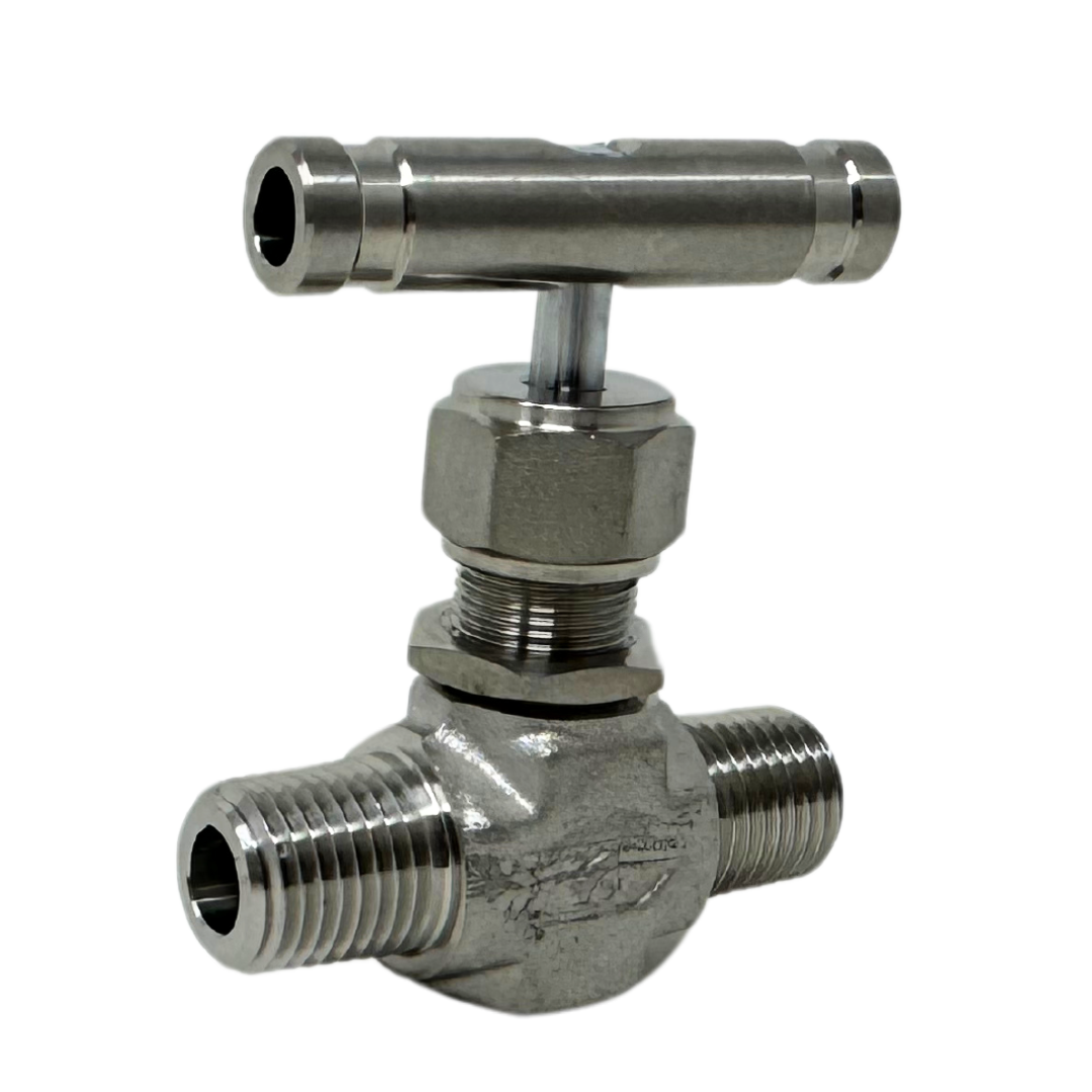 SINV2-M-4N-RS : Superlok Integral Bonnet Needle Valve, 1/4" MNPT, Bar Handle, Regulating Stem, 5000psi