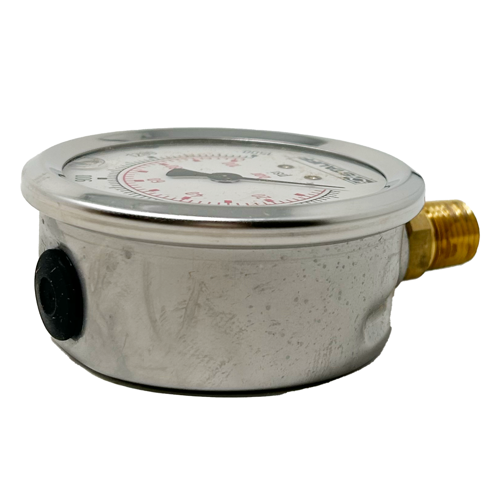 SPG-100-01500-05-S-N08 : Stauff Pressure Gauge, 4" Face, 0-1500psi, 1/2" NPT, Stem Mount
