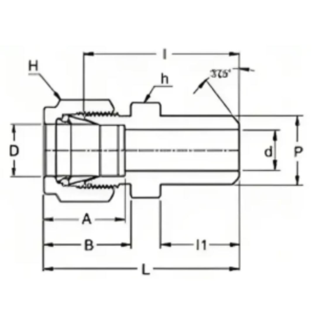 SPWC8-8P-8S-BV : Superlok 1/2" O.D. Tube X 1/2" Pipe Weld Connector
