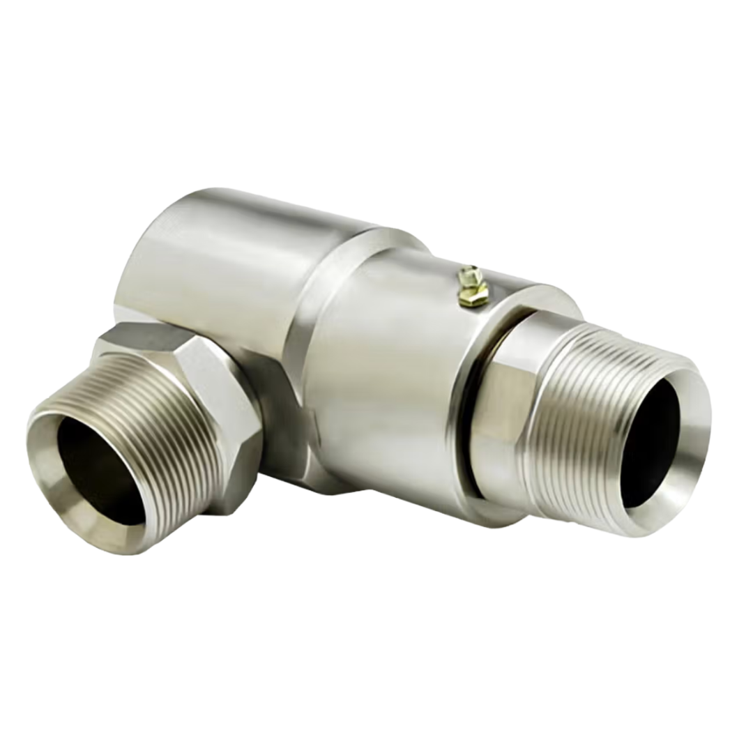 9SS8MP38XPS38-Z-V : Super Swivels 90-Degree Live Swivel, -06 Female NPSM (3/8 - 18 NPSM) x -06 Male NPTF (3/8 - 18 NPTF), 3500psi, Zinc Plated, Viton Seals