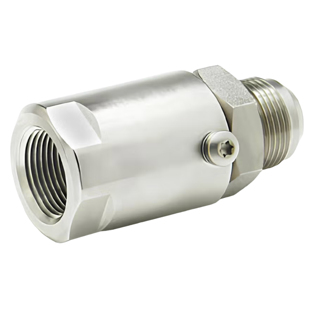 SS12MJ12XFP75-Ni-V : Super Swivels Straight Live Swivel, -12 Male JIC (1-1/16 - 12 UN) x -12 Female NPTF (3/4 - 14 NPTF), 4500psi, Nickel Plated, Viton Seals