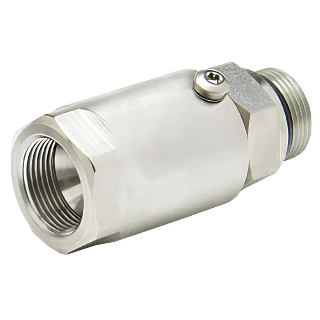 SS8M010XFJ10-Ni-ETP : Super Swivels Straight Live Swivel, -10 Male ORB (7/8 - 14 UN) x -10 Female JIC (7/8 - 14 UN), 5000psi, Nickel Plated, Viton Extreme (ETP) Seals
