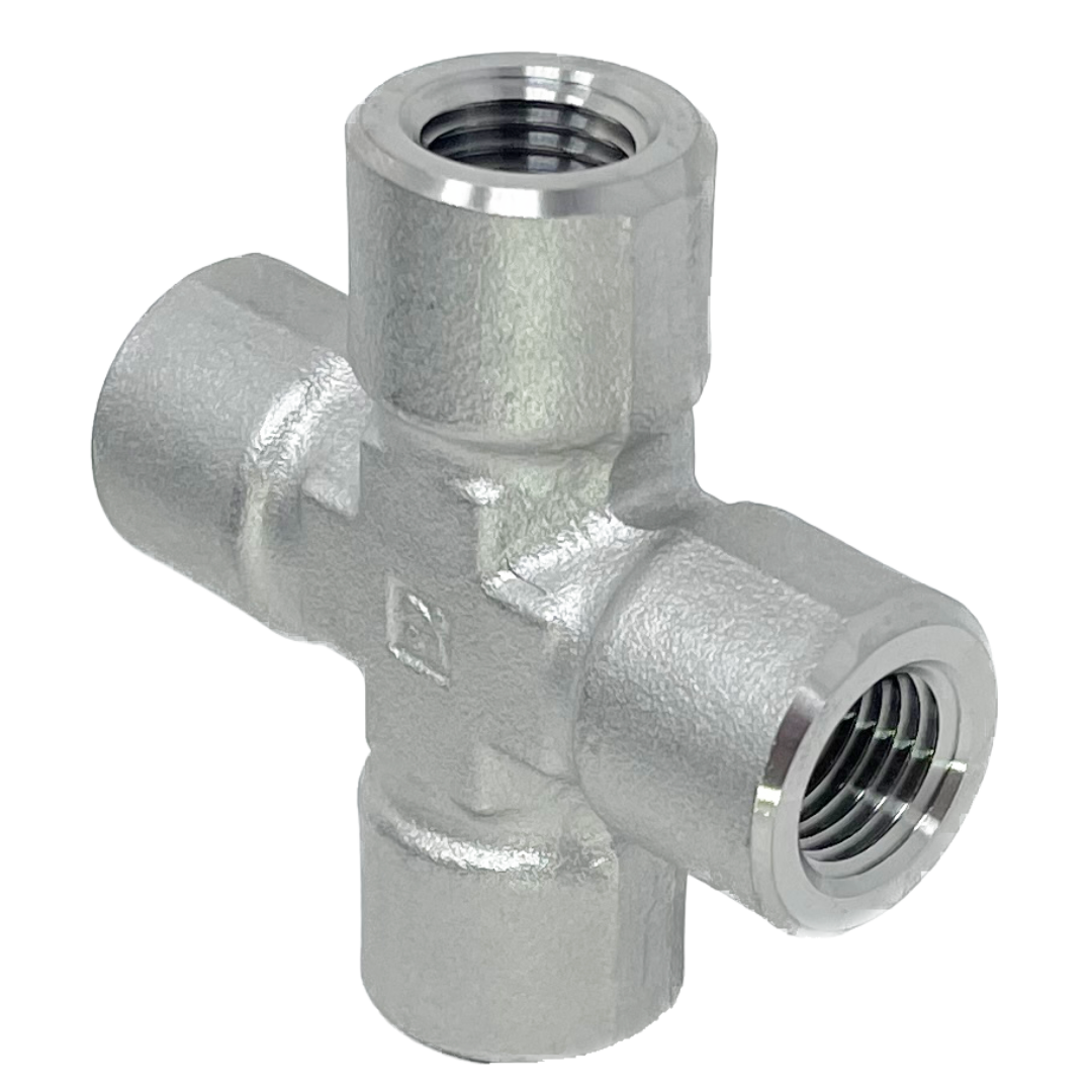 IFC-8N : Superlok Stainless NPT Union Cross Adapter, 1/2-14 (-8N) Female NPT, 4900psi