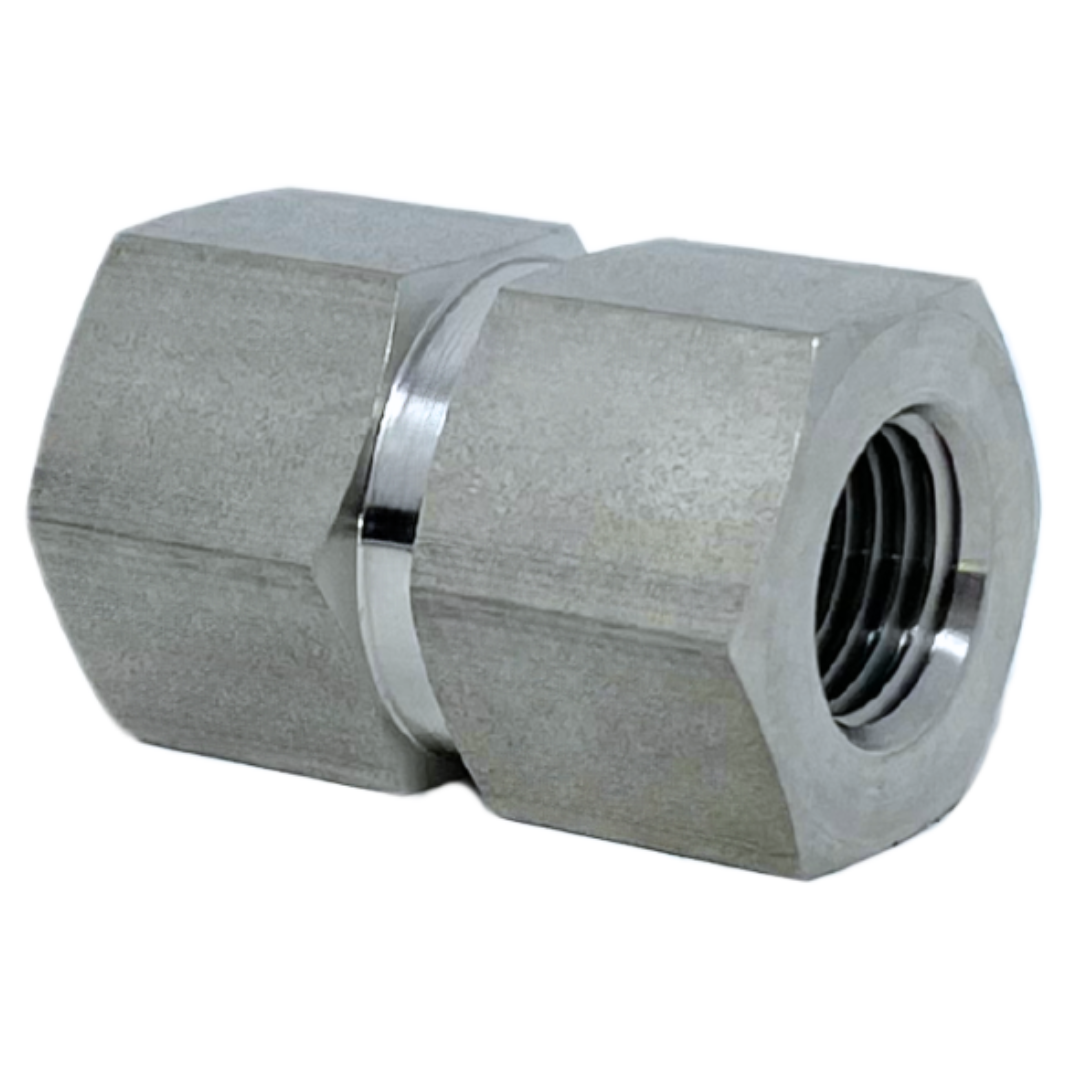IHRC-8-4N : Superlok Straight Stainless Instrumentation Hex Reducing Coupling, 1/2-14 (-8N) Female NPT x 1/4-18 (-4N) Female NPT, 4900psi