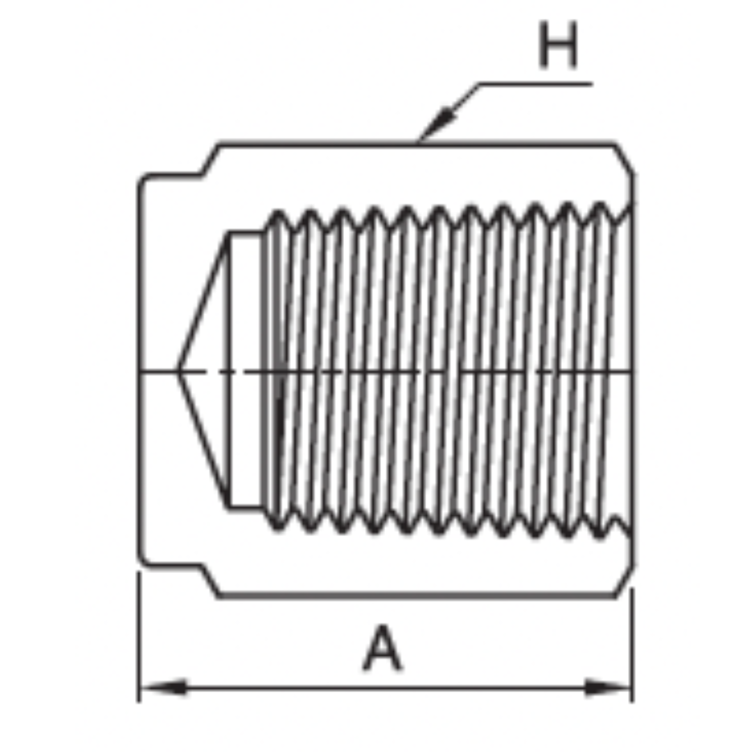 IPC-16N : Superlok Stainless Pipe Cap, 1-11-1/2 (-16N) Female NPT, 4400psi