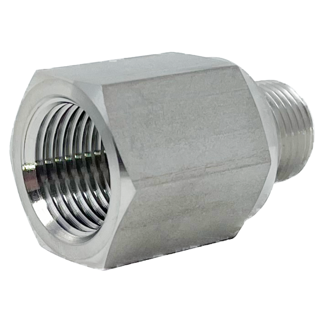 IRA 4-6N : Superlok Straight Stainless Instrumentation Reducing Adapter, 1/4-18 (-4N) Male NPT x 3/8-18 (-6N) Female NPT, 5300psi
