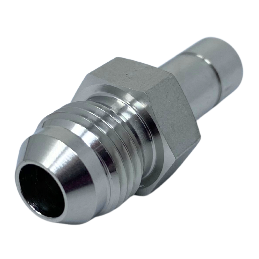 SAA 6-4U : Superlok Straight Stainless Tube Union, 3/8" (-6) Tube Stub x 7/16-20 (-4U) Male JIC