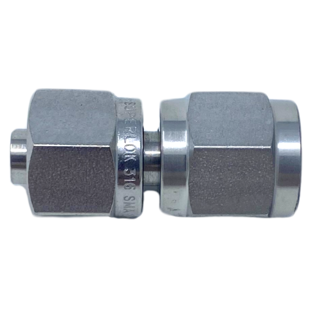 SAF 4-4U : Superlok Straight Stainless Tube Union, 1/4