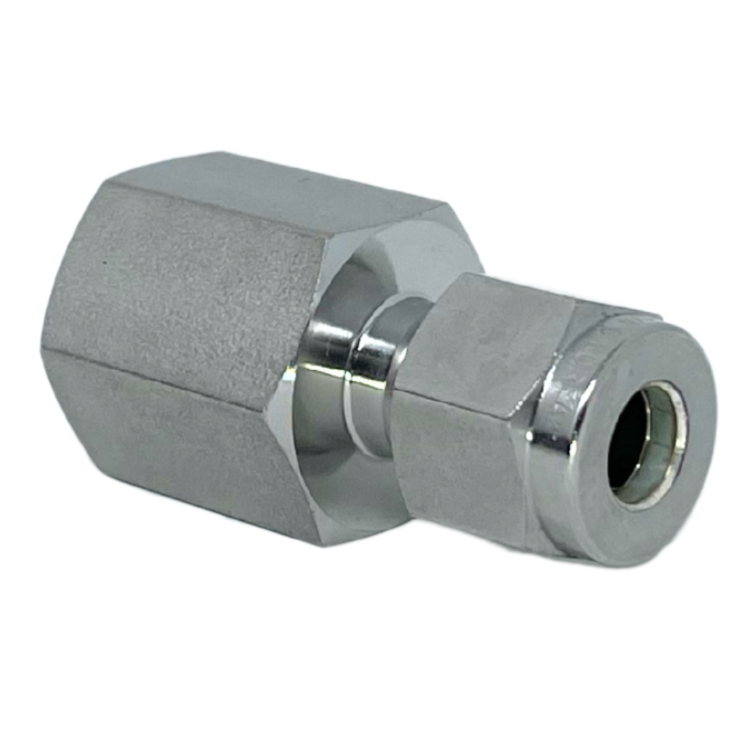 SGC 8-4G : Superlok Straight Stainless Gauge Connector, 1/2" (-8) Tube OD x 1/4-19 (-4G) Female BSPP