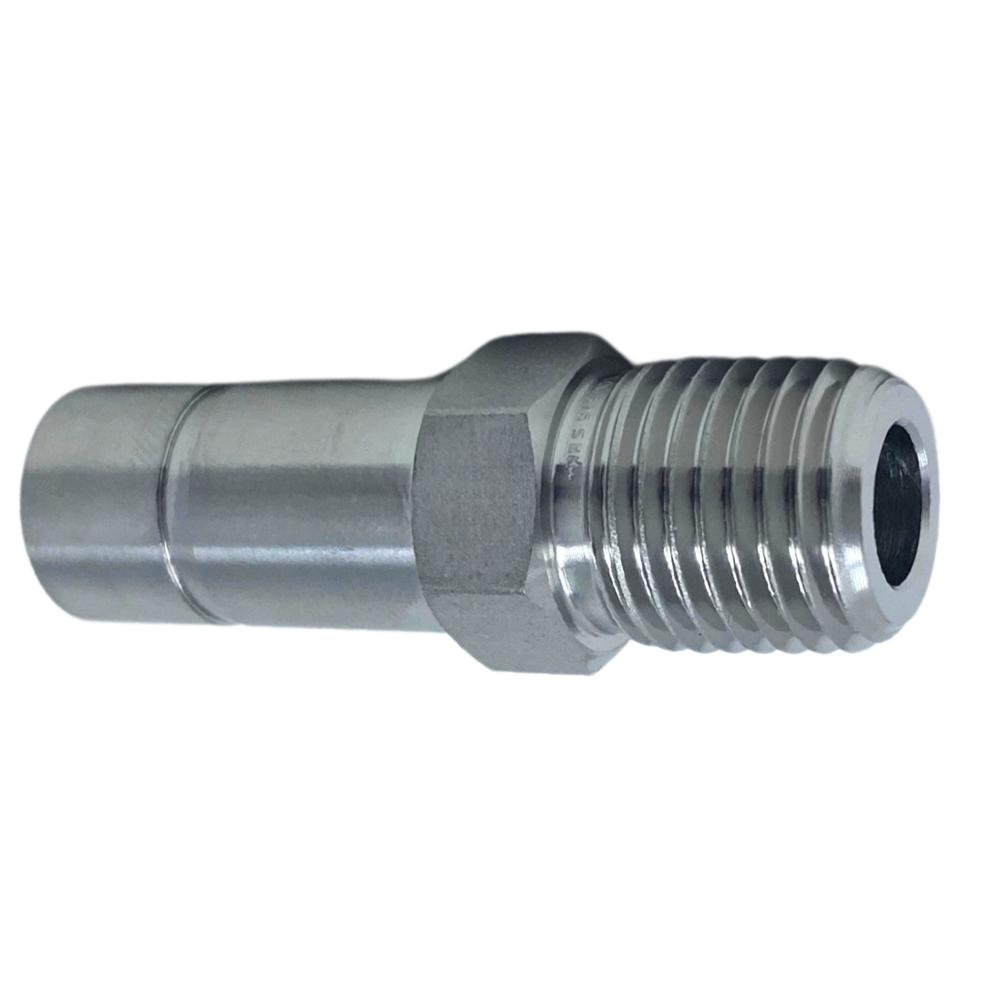SMA 16-16N : Superlok Straight Stainless Tube Adapter, 1" (-16) Tube Stub x 1-11-1/2 (-16N) Male NPT